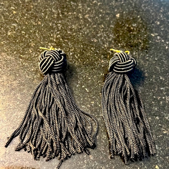 60’s MOD black earrings - Picture 1 of 2